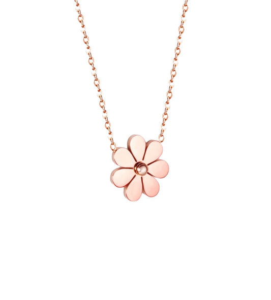 Flor rose necklace